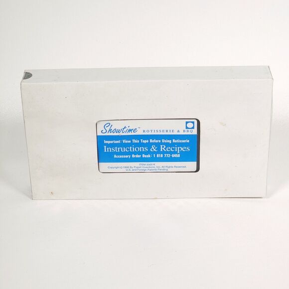 Ronco Showtime‎ Rotisserie & BBQ 5000 Series Instructions & Recipes VHS Sealed - Picture 1 of 4